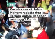 Kecelakaan Maut di Jalan Mahendradatta Denpasar, Dua Orang Tewas