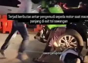 Pengendara Motor Adu Jotos di Exit Tol Sawangan, Kemacetan Panjang Diduga Jadi Pemicu