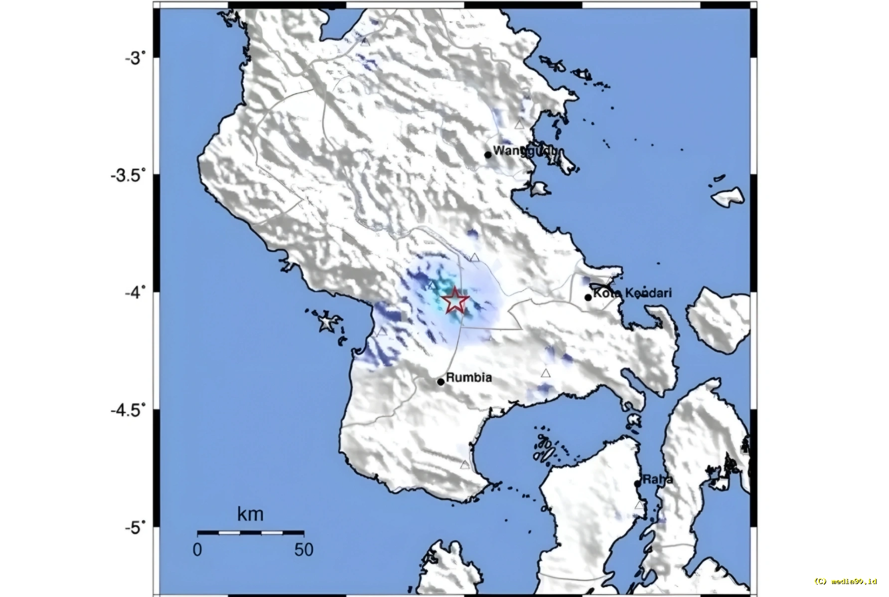 Kolaka Timur Diguncang Gempa M 2,9, Getaran Terasa di Sejumlah Area
