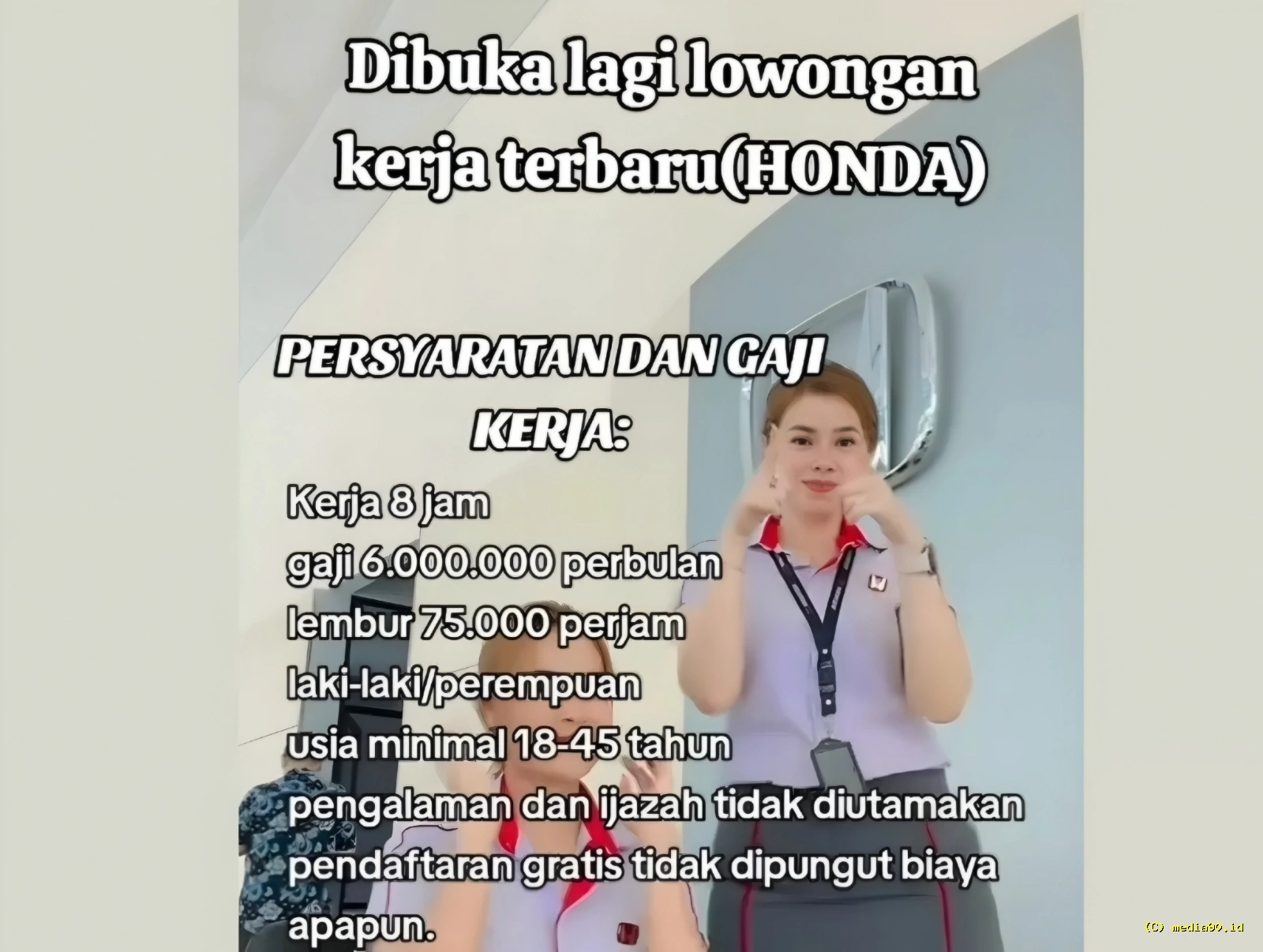 Lowongan Kerja Honda Gaji Rp6 Juta Viral di TikTok Diduga Jadi Modus Penipuan
