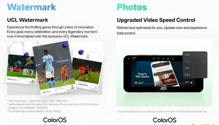 OPPO Mulai Gulirkan Update ColorOS 16: Hadirkan Watermark UEFA Champions League dan Fitur Baru di Galeri