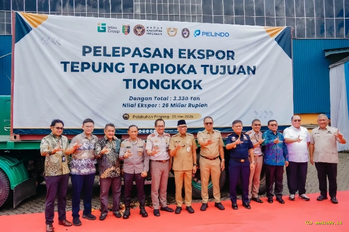 Pemprov Lampung Lepas Ekspor Perdana 3 Ribu Ton Tapioka ke Tiongkok Petani Singkong Didorong Naik Kelas
