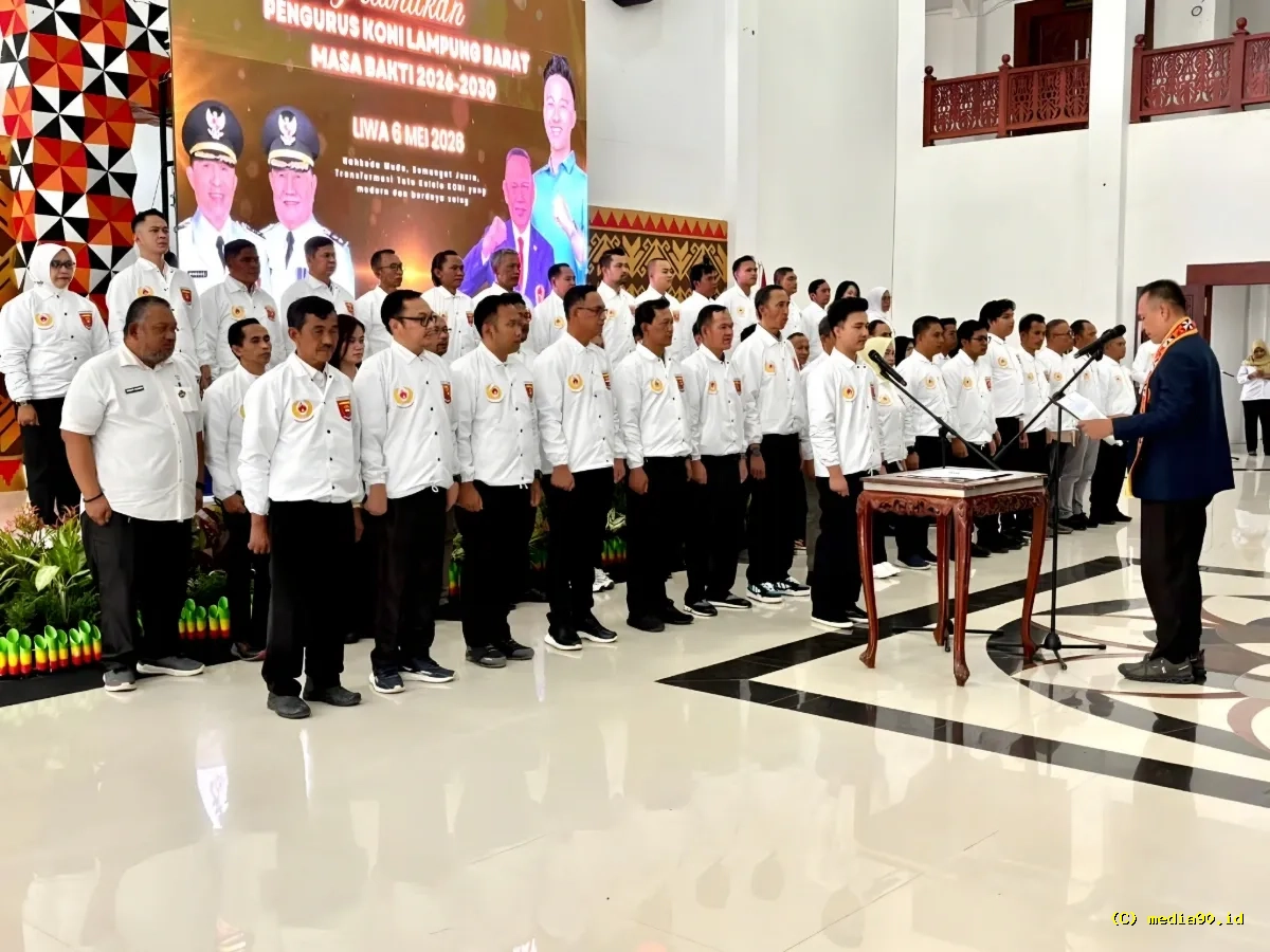 Pengurus KONI Lampung Barat Resmi Dilantik Fokus Pembinaan Atlet Menuju Prestasi PON