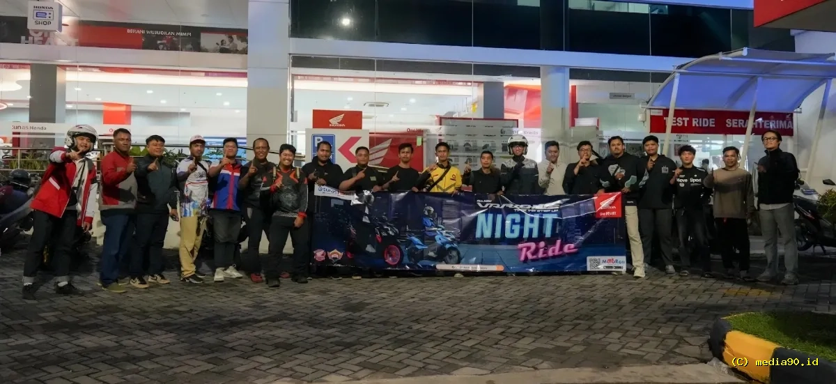 TDM Lampung Ajak Komunitas Nikmati Night Ride Pakai Vario 125 Terbaru