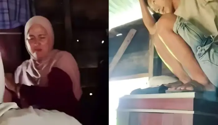 Viral Suami Sembunyi di Atas Lemari Saat Digerebek Istri, Netizen Curiga Hanya Konten Settingan