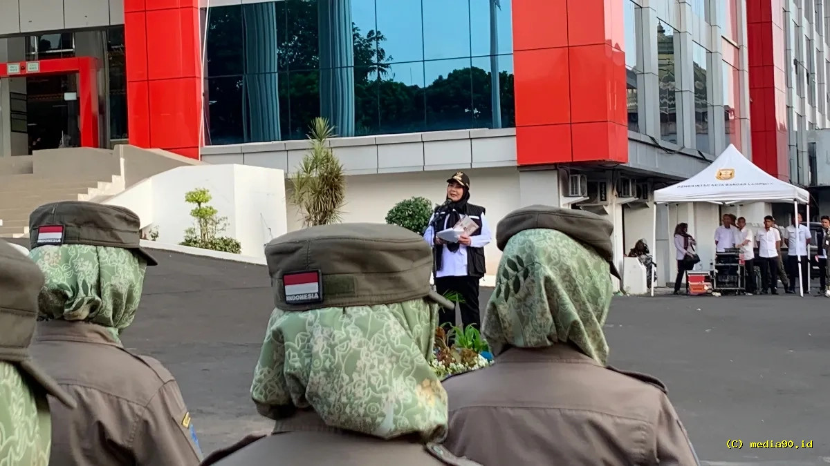 Wali Kota Bandar Lampung Gelar Apel Satgas Siaga Bencana, Dipimpin Eva Dwiana