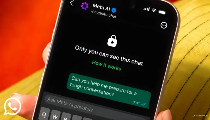 WhatsApp Rilis Fitur Obrolan Incognito dengan Meta AI, Chat Lebih Privat dan Aman