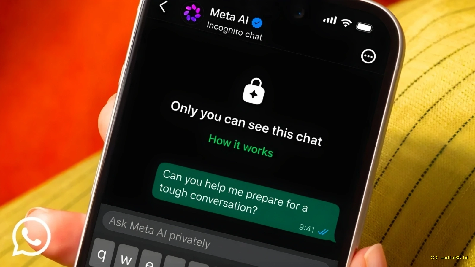 WhatsApp Hadirkan Fitur Obrolan Incognito dengan Meta AI Privasi Chat Makin Terjaga