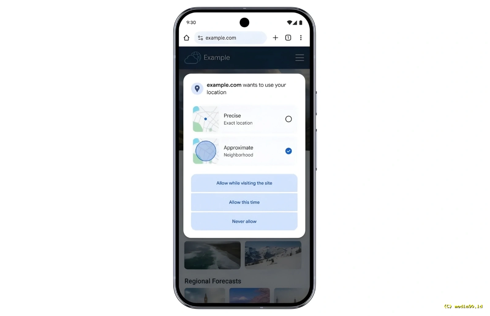 Chrome Android Hadirkan Fitur Baru Lokasi Tak Lagi Dibagikan Secara Presisi