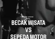 Kecelakaan di Perempatan Apotek Pasuruan! Becak Wisata dan Motor Bertabrakan Diduga Akibat Terobos Lampu Merah