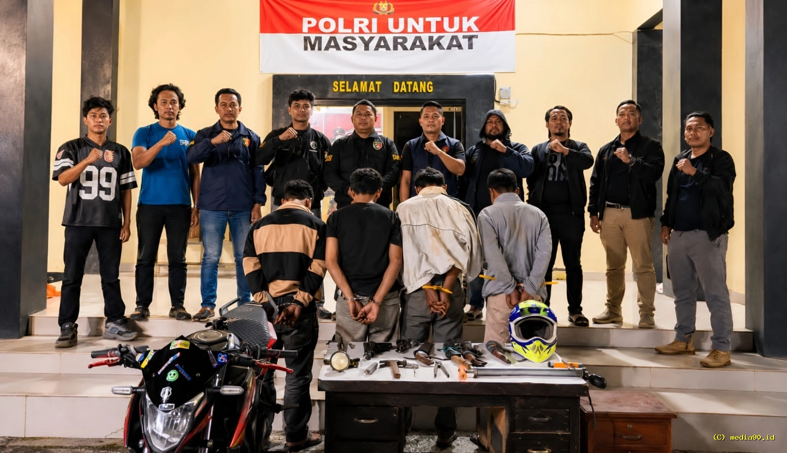Empat Pelaku Pembobolan Warung di Ulu Belu Berhasil Diamankan Polres Tanggamus