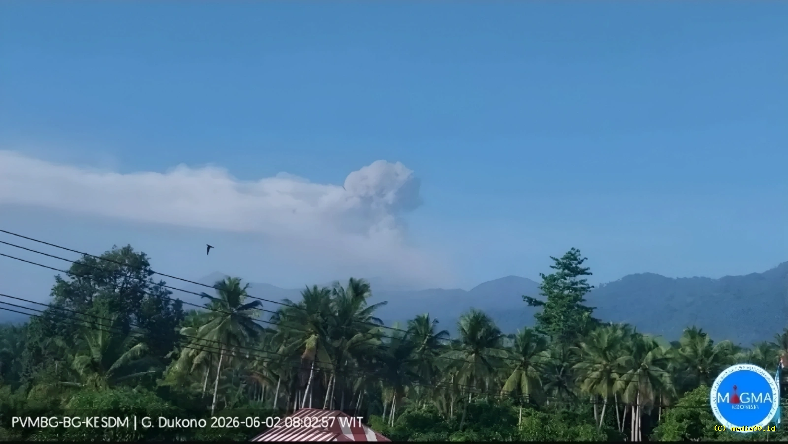 Erupsi Gunung Dukono, Abu Vulkanik Membumbung hingga 1,3 Kilometer