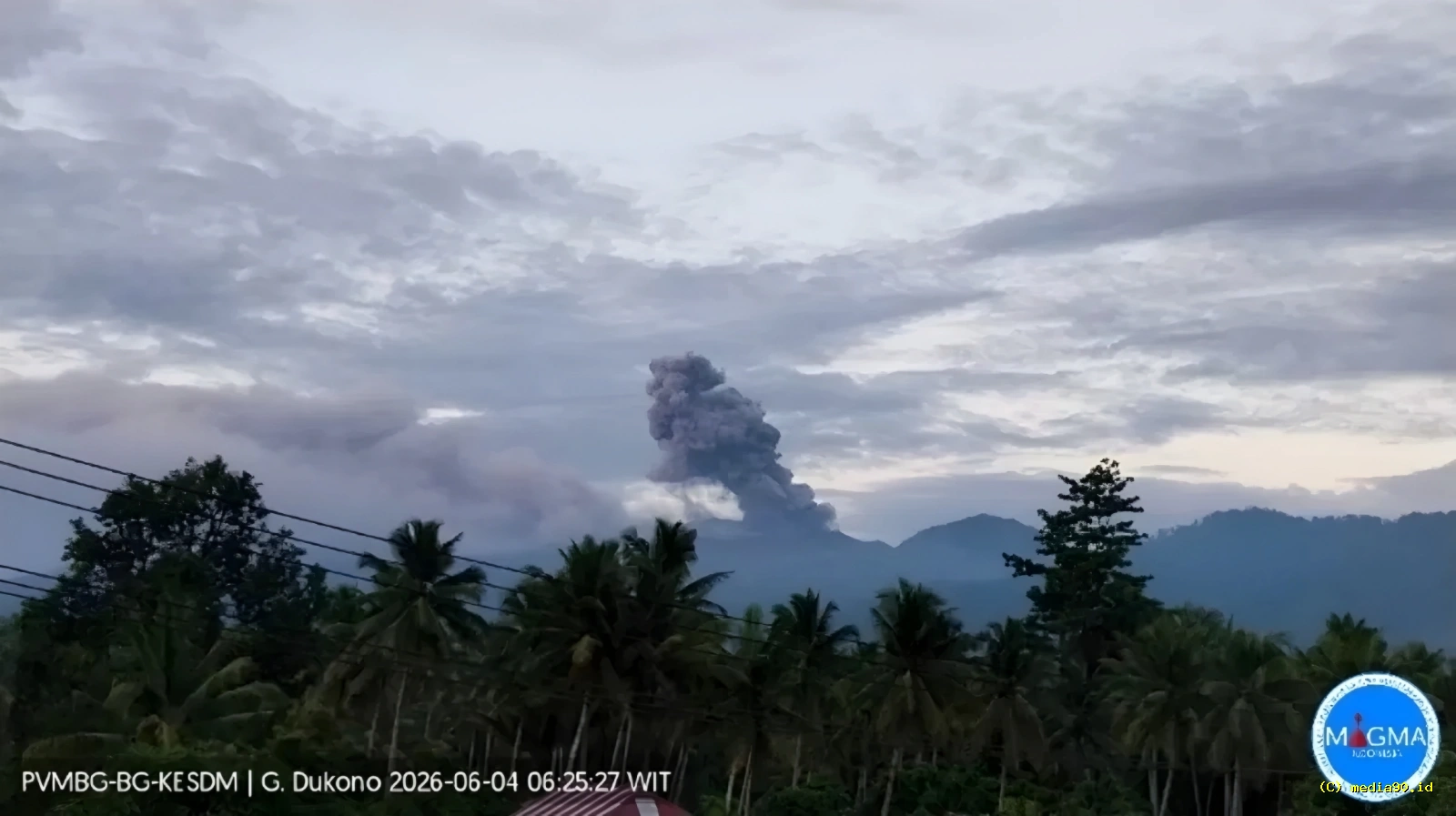 Erupsi Gunung Dukono Hari Ini: Kolom Abu Setinggi 1.000 Meter, Aktivitas Masih Berlangsung