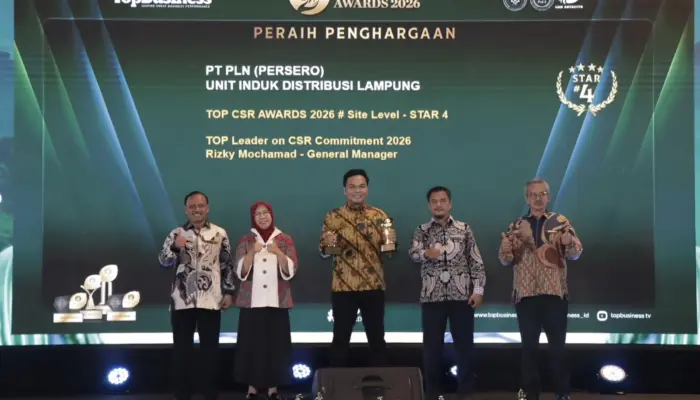 GM PLN UID Lampung Raih TOP Leader on CSR Commitment 2026 di TOP CSR Awards