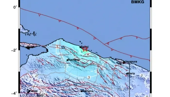 Gempa M 5,4 Guncang Sarmi Papua, BMKG Pastikan Tidak Berpotensi Tsunami