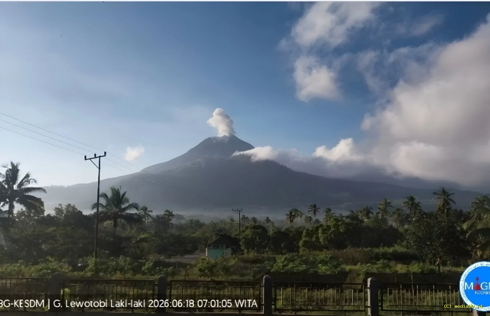 Gunung Lewotobi Laki-laki Erupsi Pagi Ini, Abu Vulkanik Membumbung 400 Meter