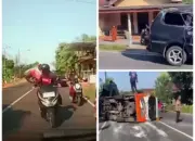 Detik-Detik Kecelakaan Elf di Kediri, Rombongan Wisatawan Terguling dan 15 Penumpang Terluka