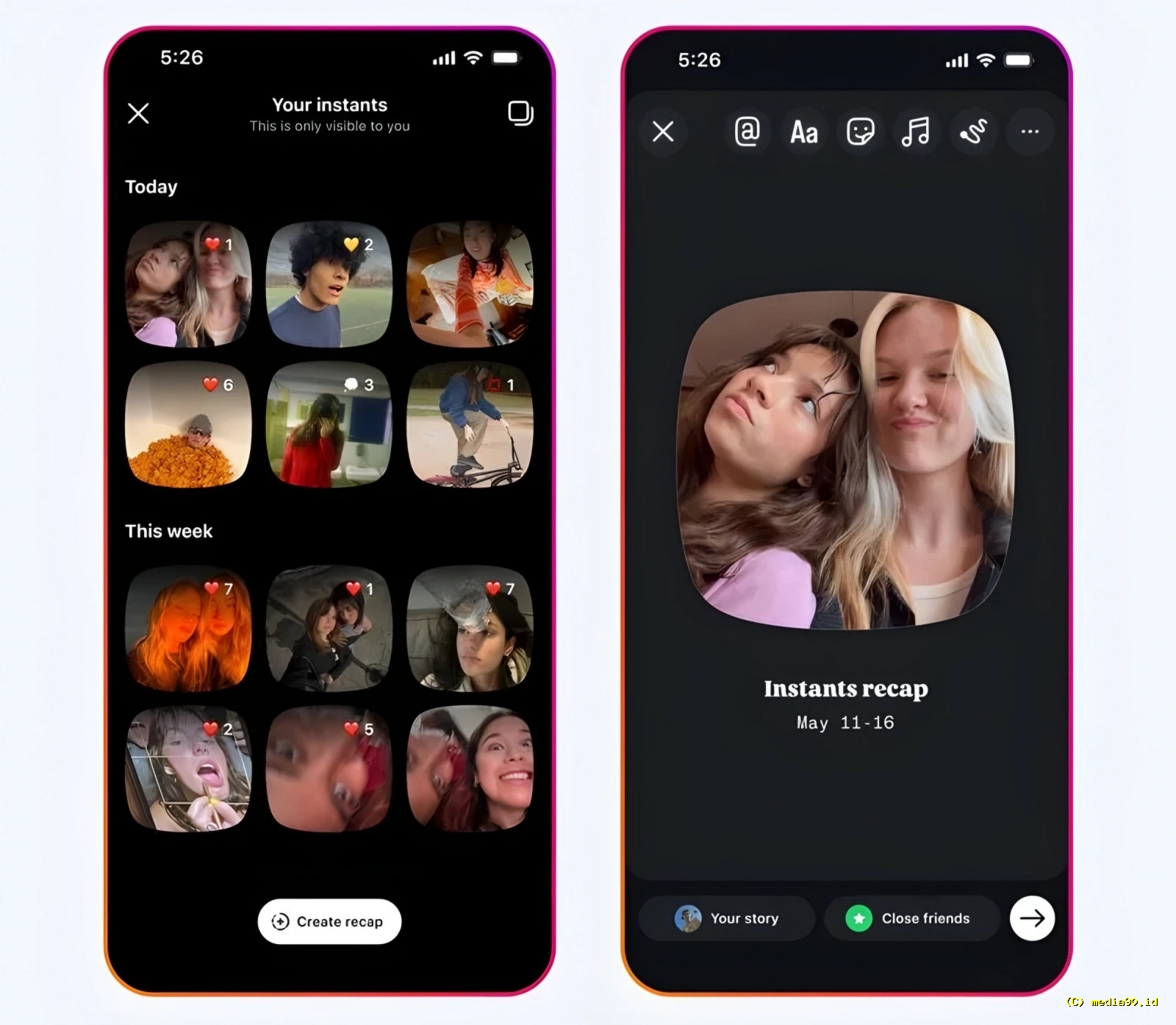 Instagram Hadirkan Fitur Instants di DM Kirim Foto Spontan Tanpa Edit Berlebihan
