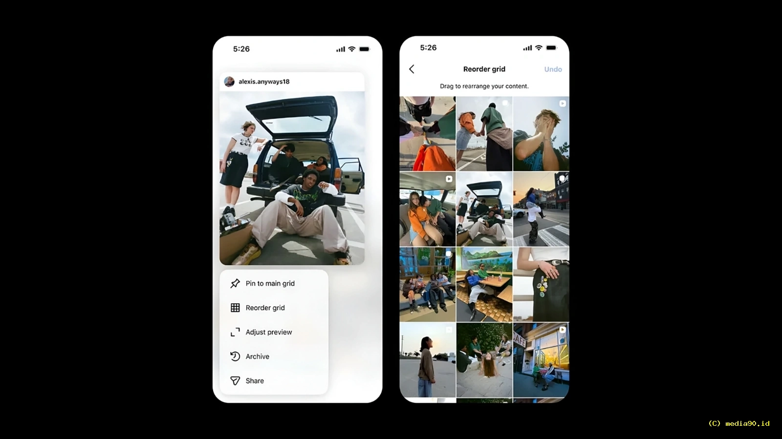 Instagram Hadirkan Reorder Grid Pengguna Kini Bebas Susun Ulang Feed Profil
