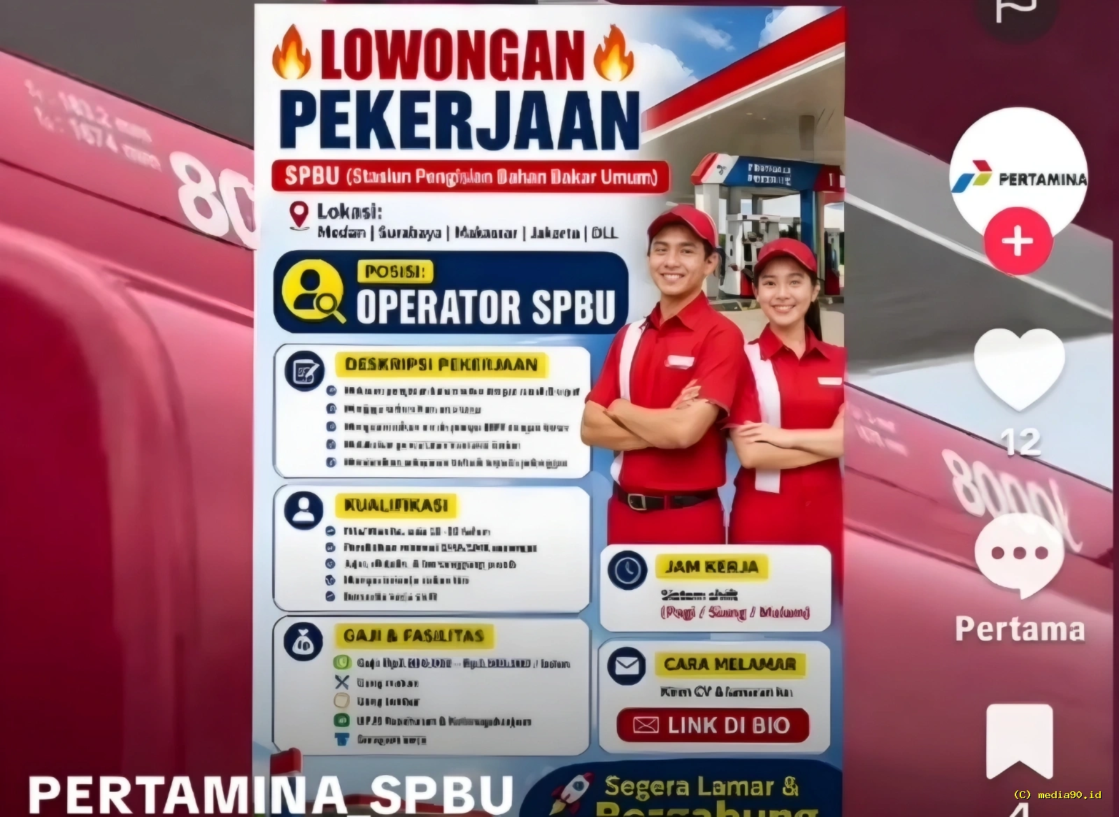 Jangan Tertipu Lowongan Operator SPBU Mengatasnamakan Pertamina Ini Diduga Hoaks