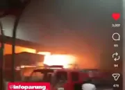Kebakaran Pasar Parung Malam Hari Gegerkan Warga, Kios Frozen Food Dilalap Api