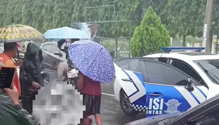 Pengendara Motor Tewas dalam Kecelakaan Beruntun di Depan Kodim Kuningan