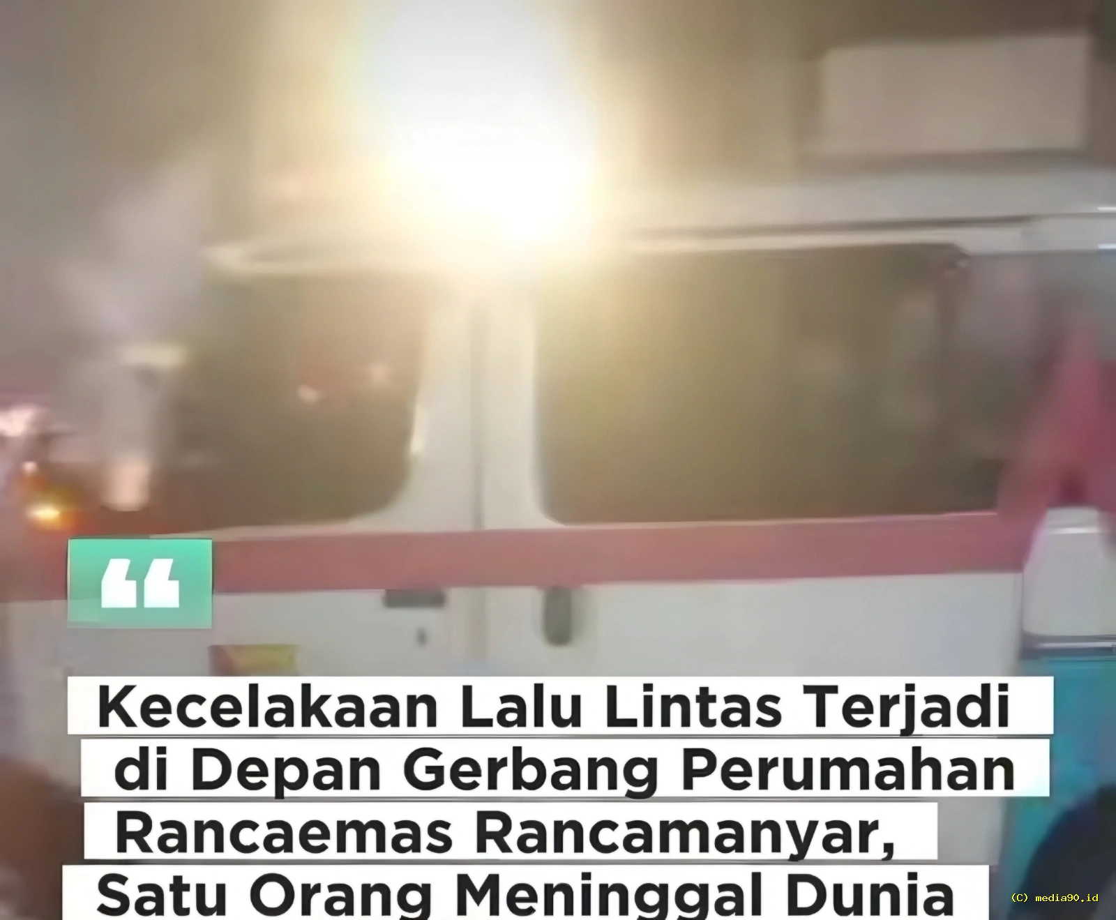 Kecelakaan Maut di Depan Perumahan Rancaemas Baleendah Satu Orang Tewas
