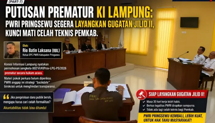 Putusan Prematur KI Lampung, PWRI Pringsewu Siapkan Gugatan Jilid II untuk Perjuangkan Keterbukaan Informasi