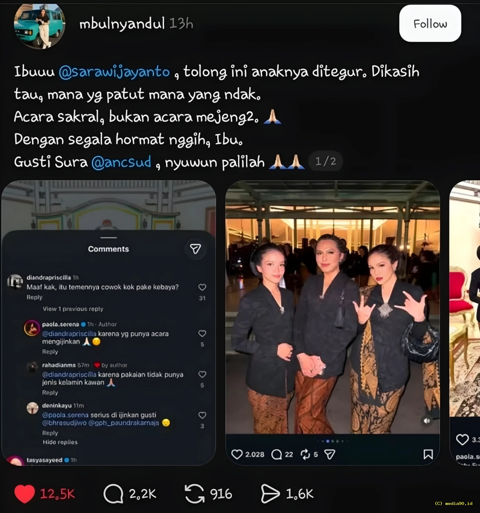 Paola Serena Viral Usai Ikut Tradisi 1 Suro di Mangkunegaran, Penampilan Rekan Jadi Perbincangan