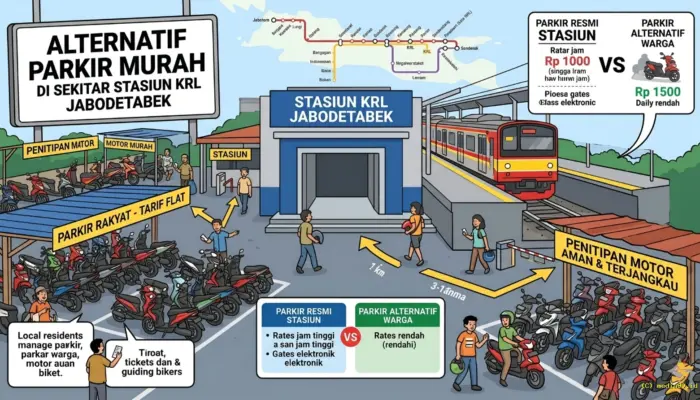 Panduan Komuter: Rekomendasi Parkir Murah Dekat Stasiun KRL di Jabodetabek