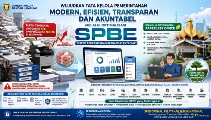 Optimalisasi Sistem Pemerintahan Berbasis Elektronik, Percepat Reformasi Birokrasi di Bandar Lampung