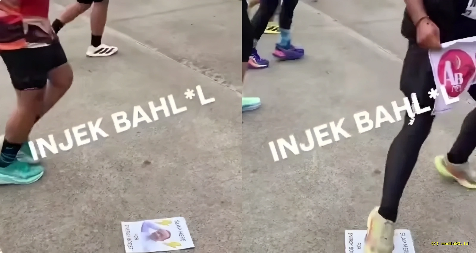 Poster Bahlil di Jakarta Marathon 2026 Jadi Sorotan Aksi Injak di Lintasan Tuai Pro dan Kontra