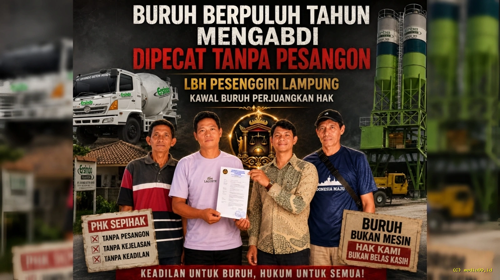 Tiga Pekerja di Lampung Selatan Klaim Diberhentikan Tanpa Pesangon Setelah Puluhan Tahun Mengabdi