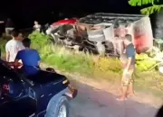 Kecelakaan Maut di Jalan Klangon–Gedongan Moyudan, Truk Terguling di Sawah dan Pengendara Motor Tewas