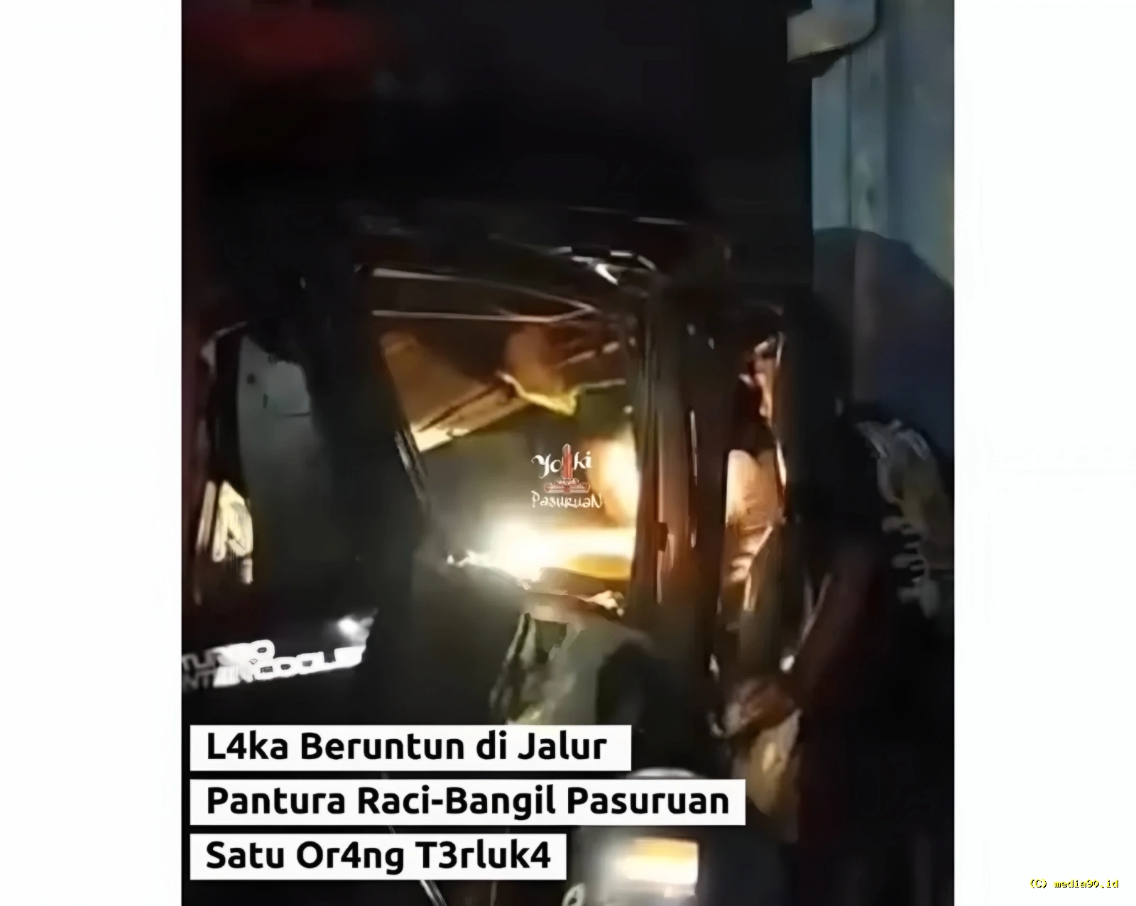 Truk Mogok Picu Kecelakaan Beruntun di Jalur Pantura Pasuruan–Bangil Tiga Kendaraan Terlibat