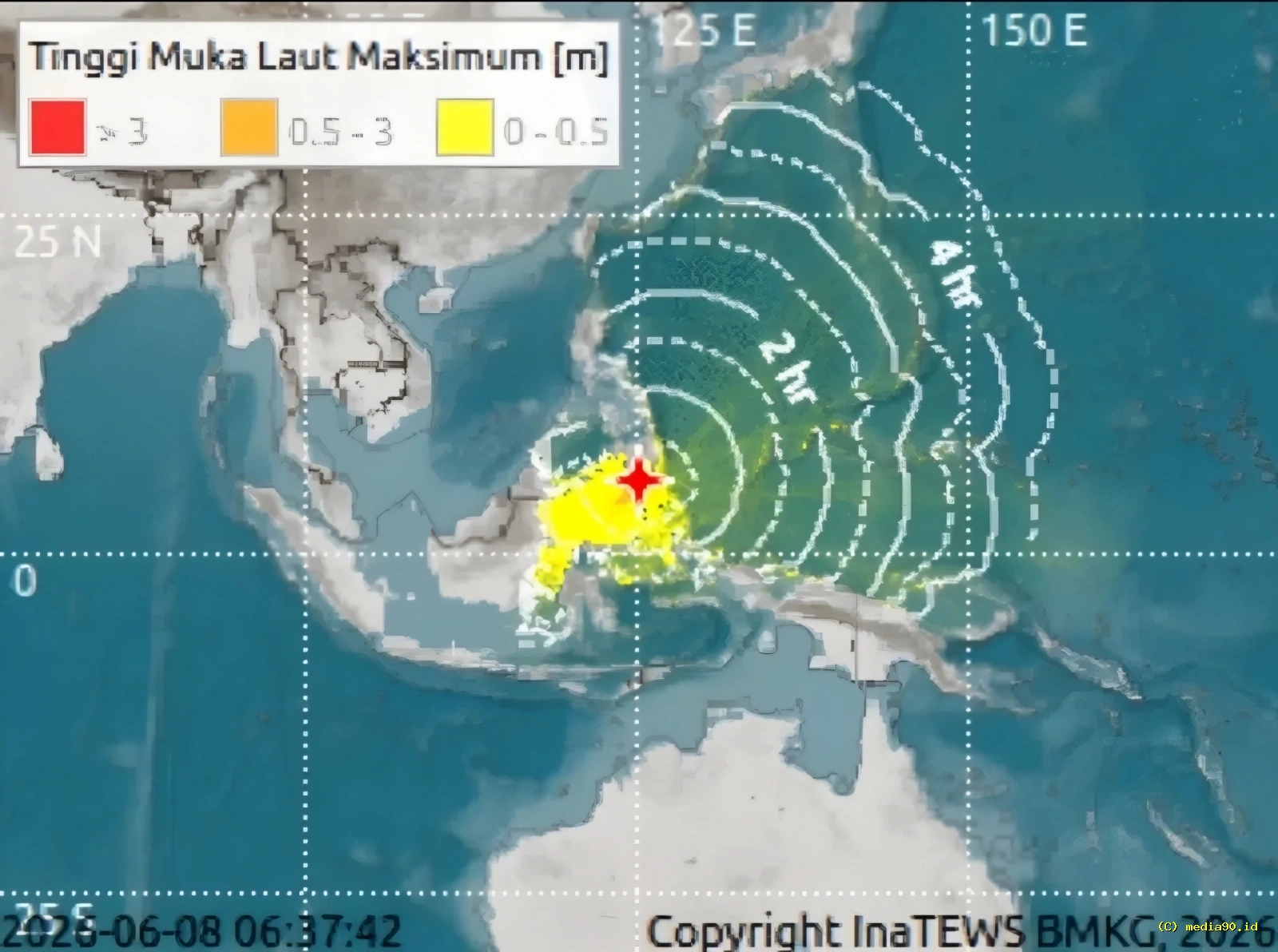Tsunami Minor Terdeteksi Usai Gempa M7,7 Sangihe, BNPB Imbau Warga Pesisir Tetap Siaga