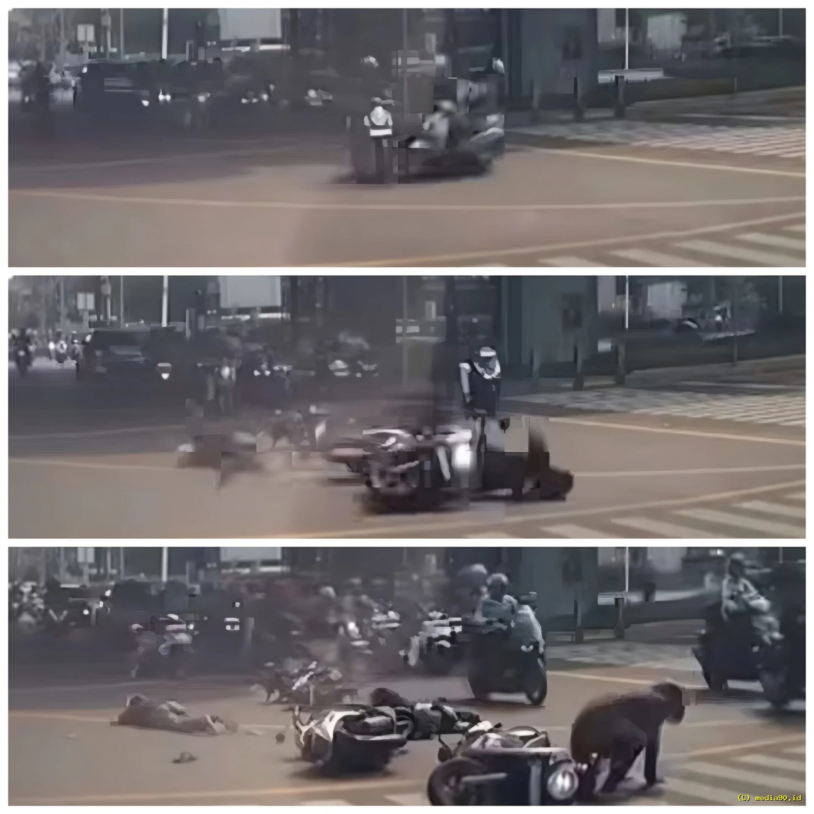 Viral Kecelakaan di Fatmawati, Tiga Motor Saling Bertabrakan Setelah Abaikan Lampu Lalu Lintas