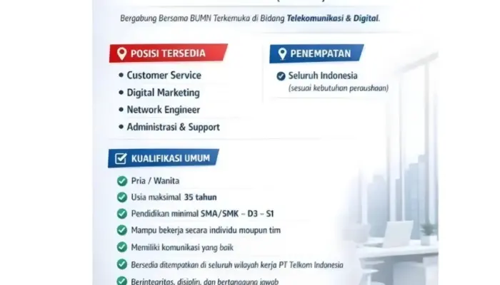 Waspada! Lowongan Kerja PT Telkom Indonesia di Threads Diduga Palsu, Link Pendaftaran Minta Data Telegram