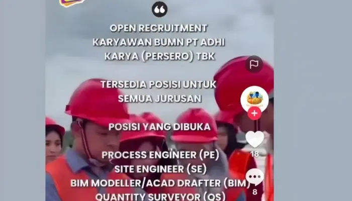 Waspada! Klaim Lowongan PT Adhi Karya 2026 di TikTok Diduga Arahkan ke Formulir Data Pribadi