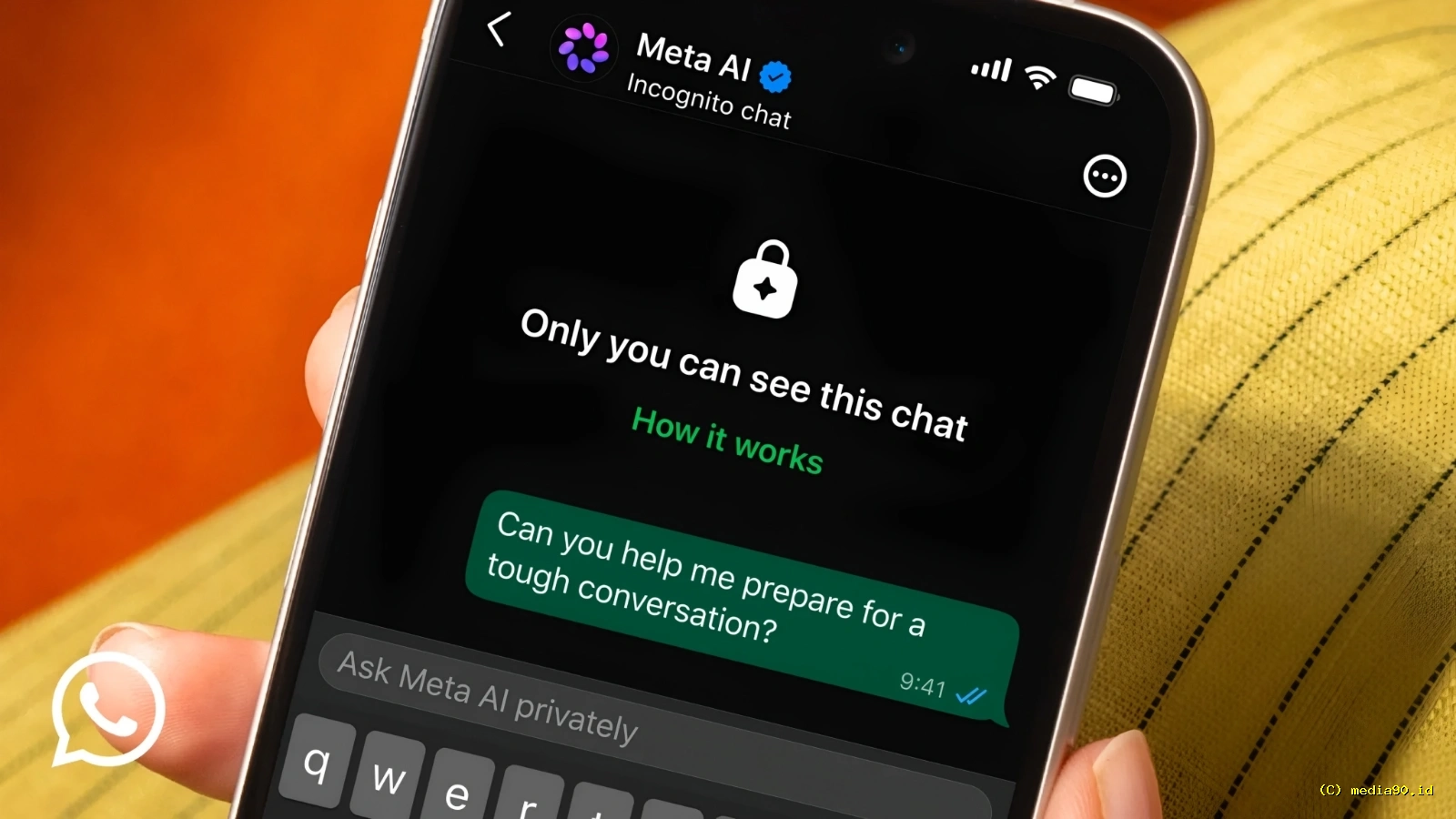WhatsApp Perkenalkan Mode Incognito, Chat dengan Meta AI Jadi Lebih Privat