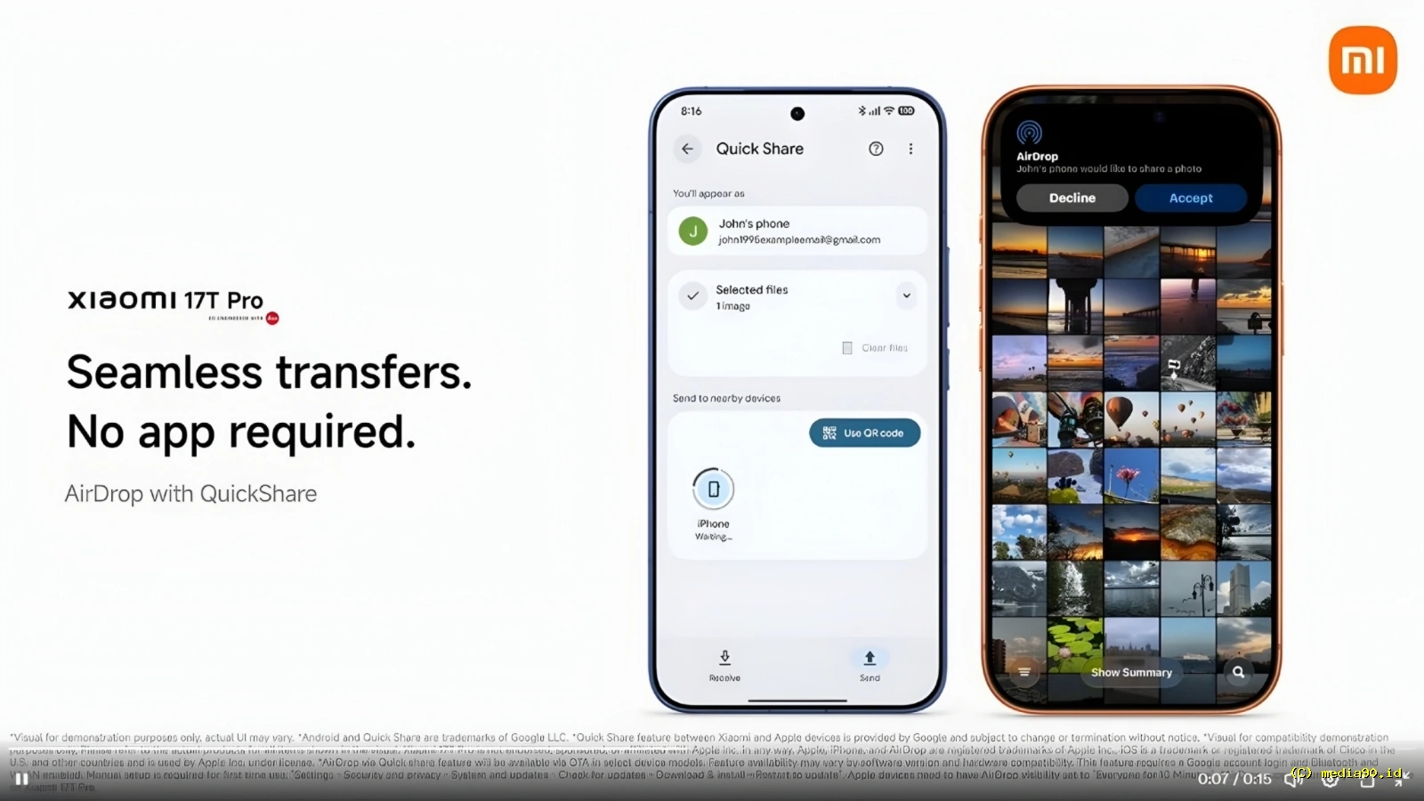 Xiaomi 17T Pro Bawa Dukungan AirDrop Transfer File ke iPhone Jadi Praktis