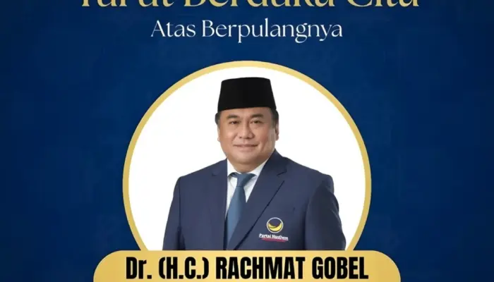 Anggota DPR RI Rachmat Gobel Meninggal Dunia, NasDem Sampaikan Kabar Duka
