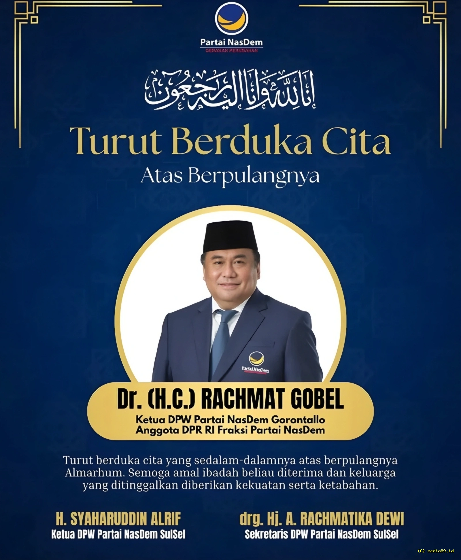 Anggota DPR Rachmat Gobel Meninggal Dunia Kabar Duka Selimuti Senayan