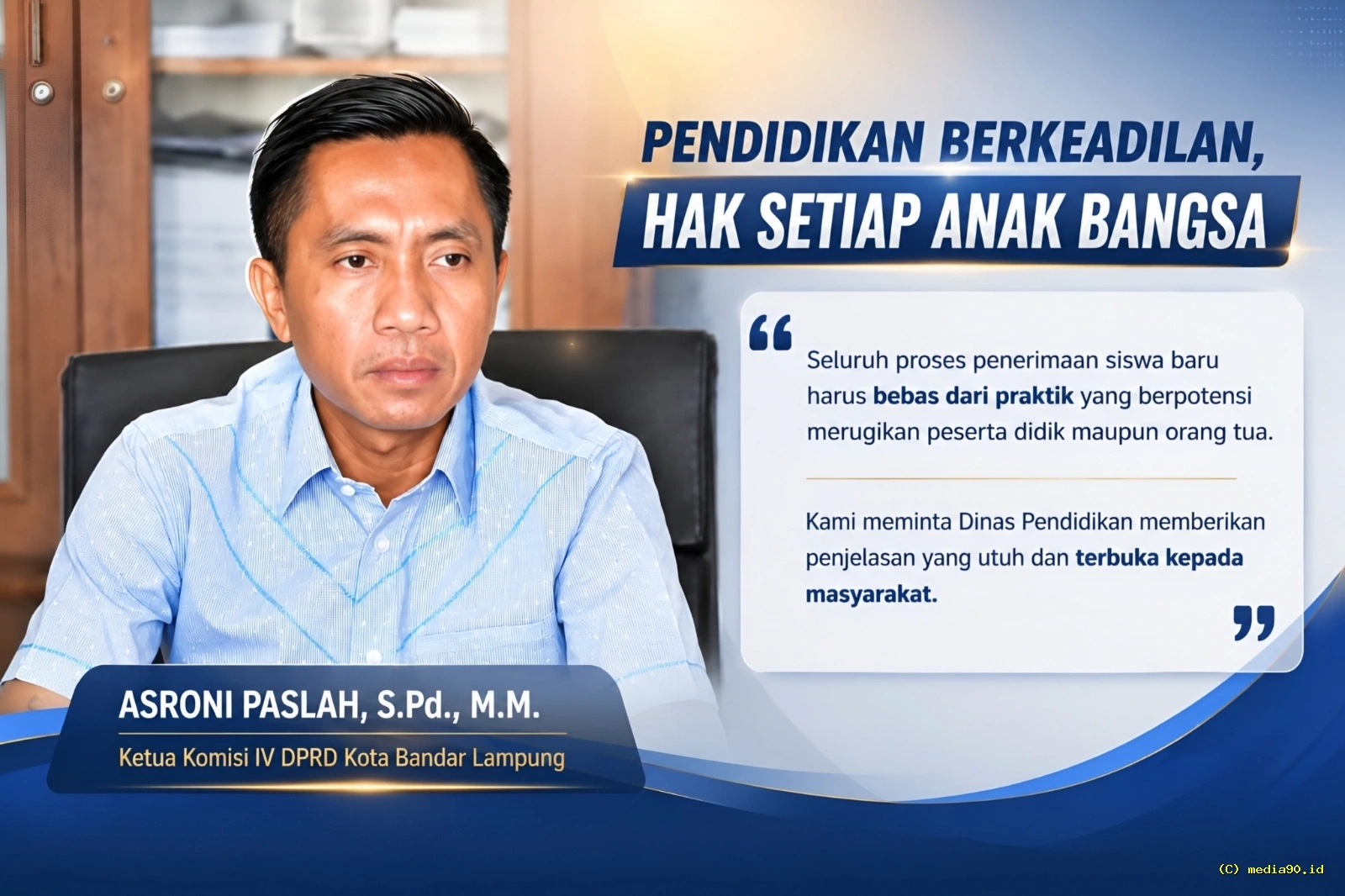 DPRD Bandar Lampung Minta Pemkot Tindaklanjuti Temuan Ombudsman soal SPMB SMP