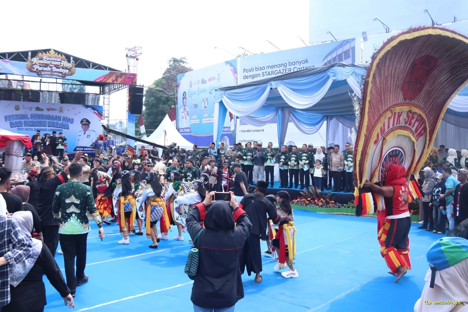 Festival Kendaraan Hias dan Pawai Budaya Ramaikan Perayaan HUT ke 344 Bandar Lampung