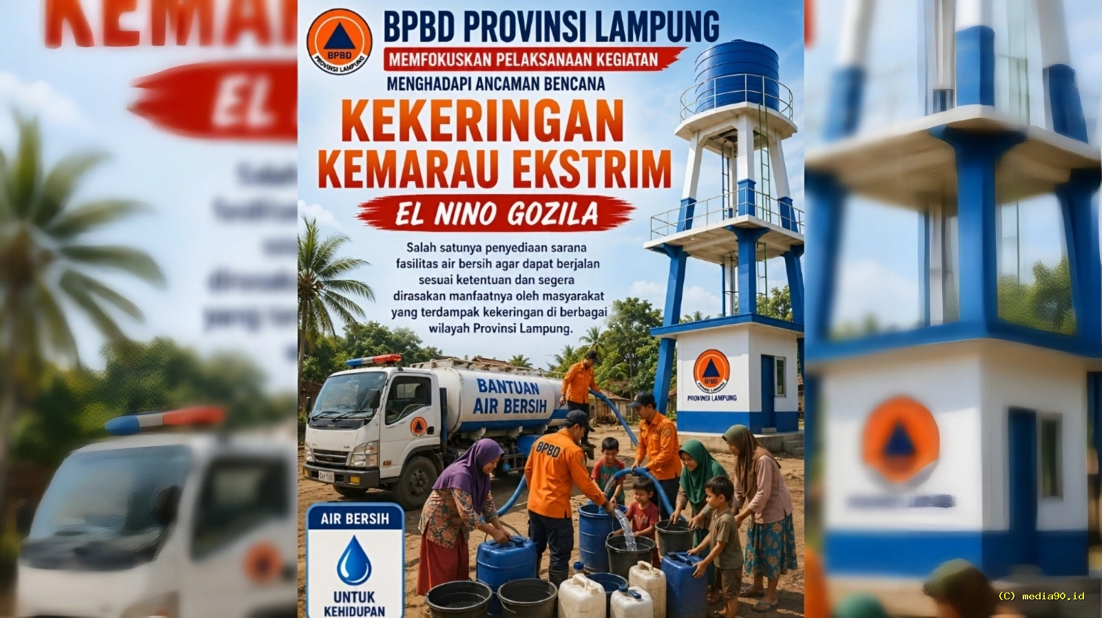 Hadapi Ancaman Kemarau Ekstrem BPBD Lampung Matangkan Skenario Penanganan
