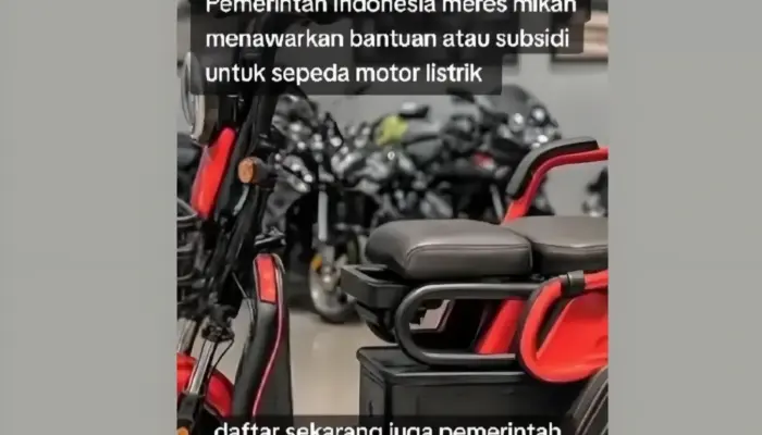Cek Fakta: Viral Klaim Bantuan Sepeda Listrik Gratis dari Pemerintah, Benarkah?