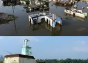 Fenomena Langka! Kampung Tenggelam di Bendungan Karian Muncul Lagi Saat Musim Kemarau