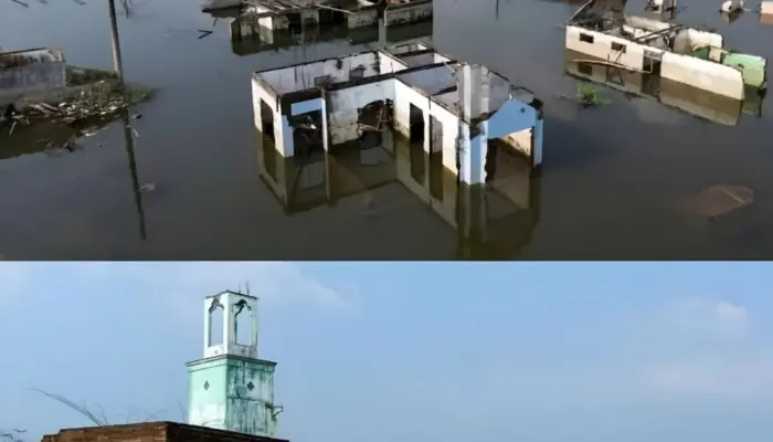 Fenomena Langka! Kampung Tenggelam di Bendungan Karian Muncul Lagi Saat Musim Kemarau