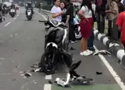 Pemotor RX King Lawan Arah Picu Kecelakaan di Pakansari Bogor, Tiga Orang Terluka
